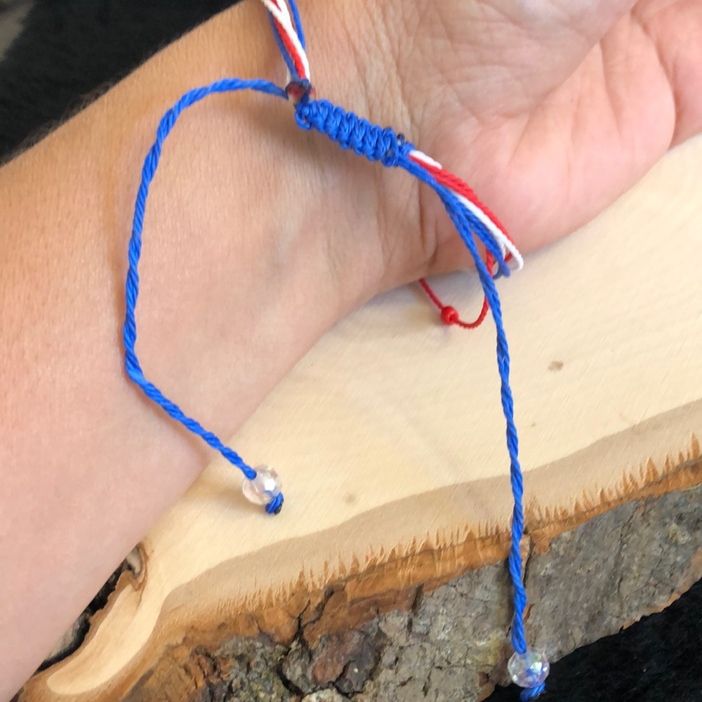 Patriotic Multicolor/Layers Handmade Bracelet - Picture 11 of 15